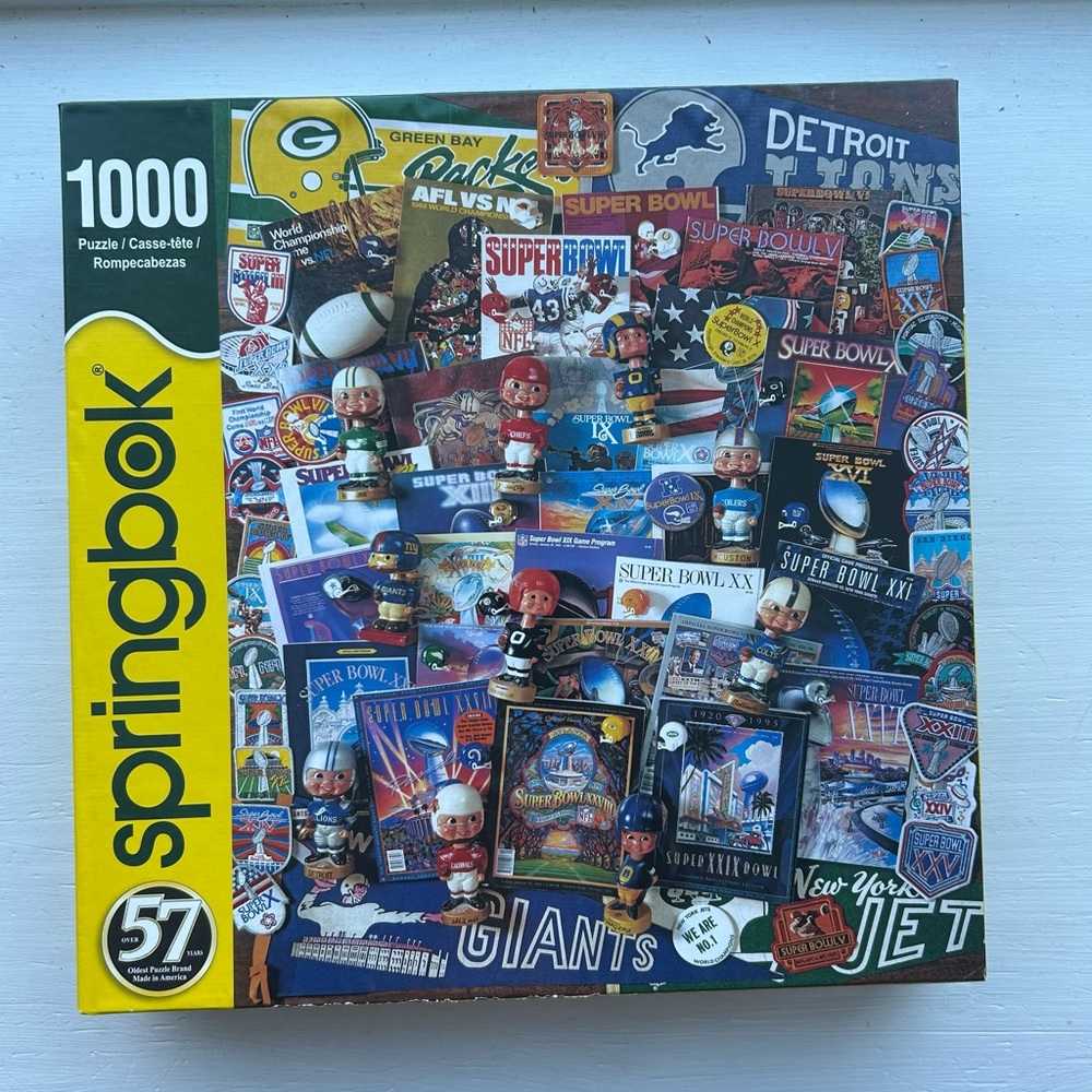 Springbok Super Bowl Collectible 1000 piece puzzle.